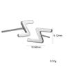 Dawapara Runes Letter Simple Fashion Earrings Stainless Steel Jewelry  Metal  Unisex  Trendy Stud Earrings
