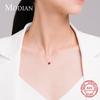 Modian 3 Enamel Hearts Necklace Fashion 925 Silver Charm Red Necklaces Pendant For Women Fine Female Jewelry Gift