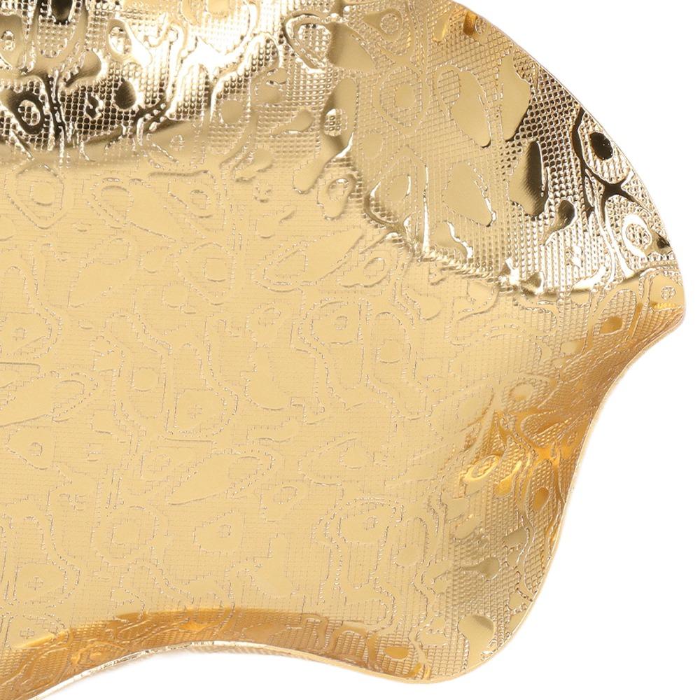 Smooth Surfaces Gold Fruit Bowl Zinc Alloy Decorative Tray Fruit Bowls Snack Tray For Parties