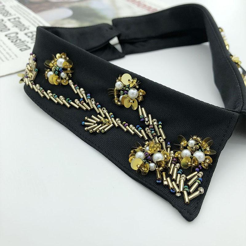 Pearl Women Shirt False Collars Crystal Removable Collar Women Necklace Fake Collar Detachable Diamond Clothing Accessories