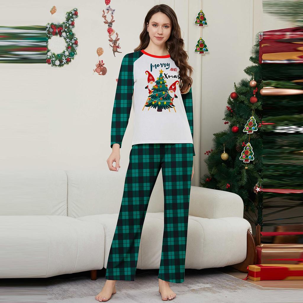 Christmas Parent Child Family Set Home Furnishings Christmas Pajamas Two Piece Set