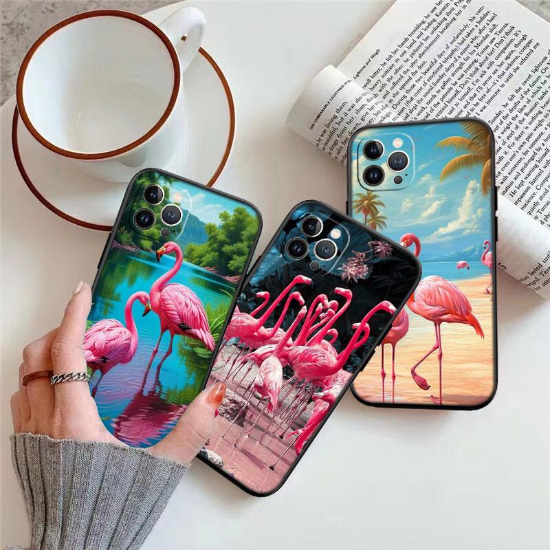 IK28 Flamingos Pink Phone Case for Samsung Galaxy M06 M15 M16 M35 M55 M56 A36 A42 A50 A50S A51 A52 A32 A33 A05 A05S A06 A16 A20