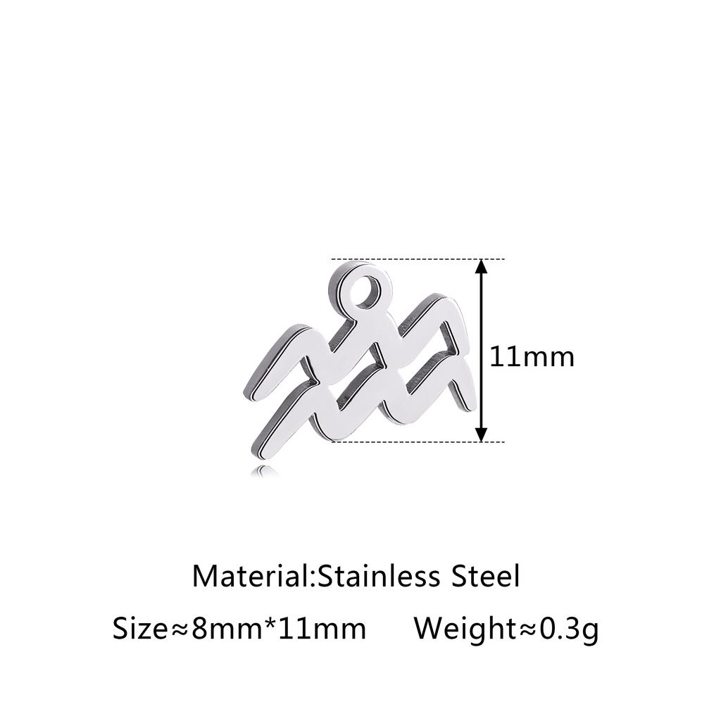 5 шт./лот Шармы со знаком зодиака из нержавеющей стали Мини-подвески со созвездиями Для DIY Рукоделия Ожерелья Браслеты Изготовление ювелирных изделий