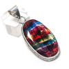 Natural Ammolite Gemstone 925 Sterling Silver Jewelry Pendant 2.01" A9j05