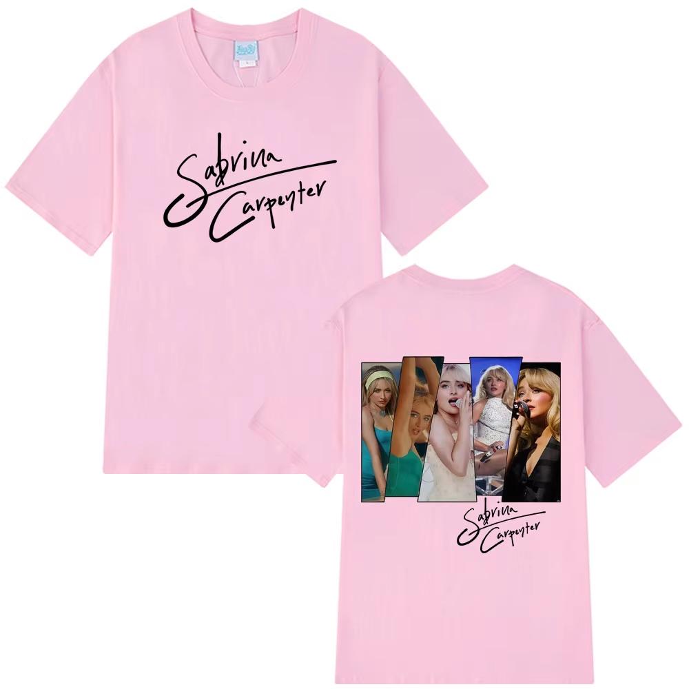 Sabrina Carpenter 2025 Tour Graphic T Shirt Men Women Hip-hop T-shirt Short-sleeved Cotton Fashion Harajuku T-shirts Streetwear