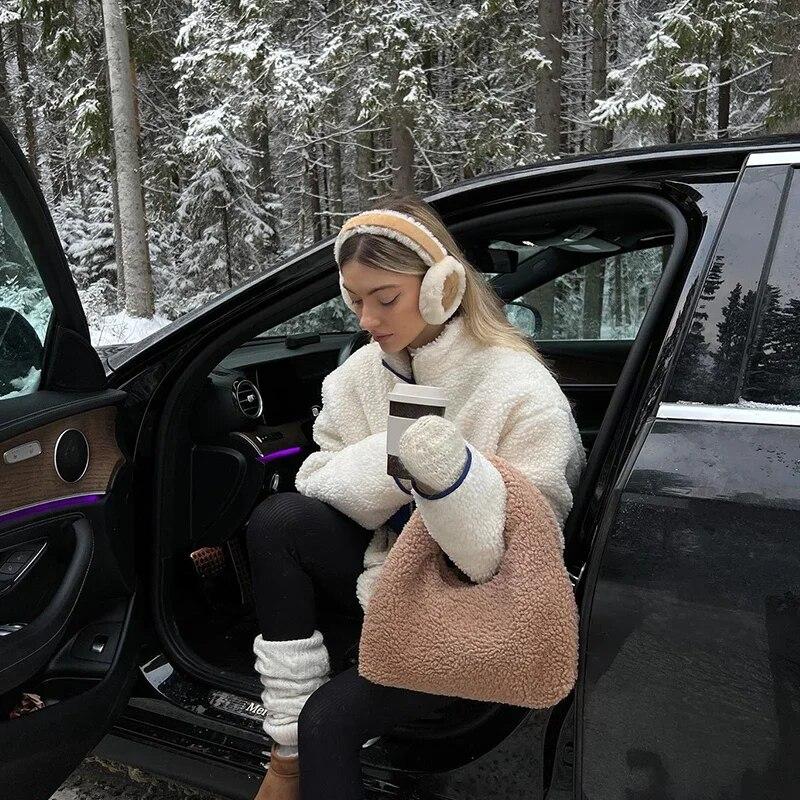 Зимние мягкие теплые наушники, плюшевые теплые наушники для женщин и мужчин, складные однотонные наушники, защита от холода на открытом воздухе