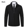 Men S Knitted Cardigan Stand Collar Long Sleeve Twist Pattern Sweater Jacket