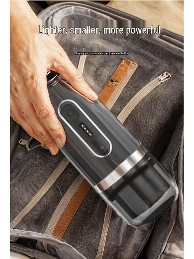 Portable Wireless Espresso Machine for Cars: Fully Automatic Italian Capsule Coffee Maker
