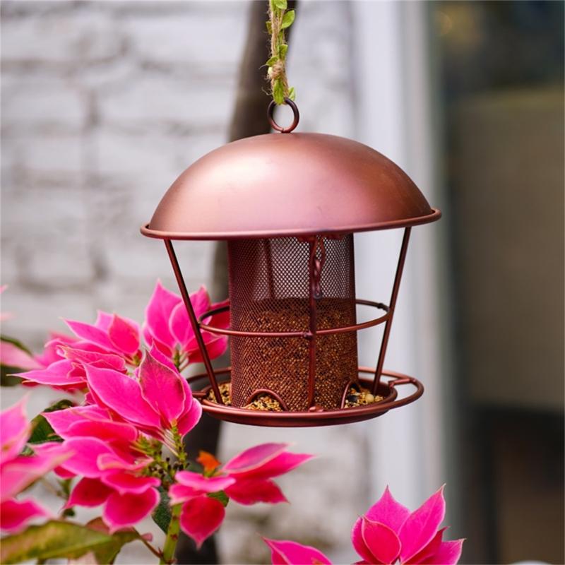 House Dome Bird Feeders for Wild Bird Waterproof Bird Feeders Outside Hanging Bird Feeders Rainproof Bird Feeding Statio