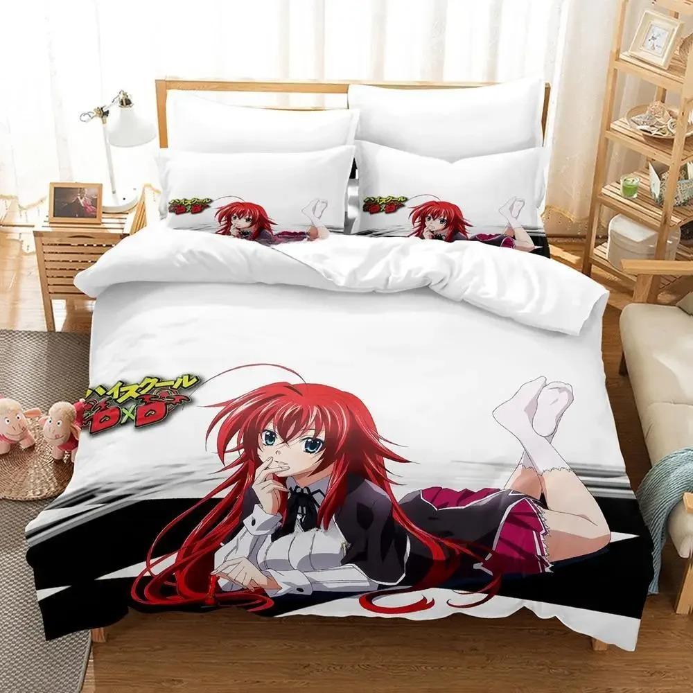 Новый комплект постельного белья Kawaii High School DxD Single Twin Full Queen King Size Bed Set Adult Kids Bedroom Duvet cover Sets Anime Bed