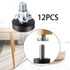 12 Pieces Adjustable Leg Levelers Furniture Legs Stability Wide Application Thread Leveling