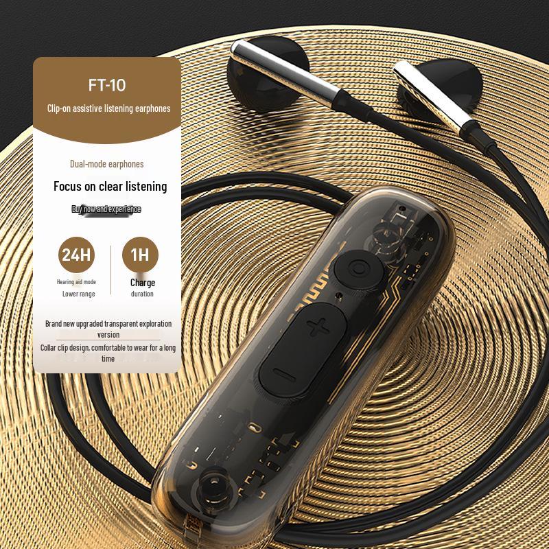 Universal Bluetooth Hearing Aid Clip-on Earphones with Long Standby and High Sound Quality