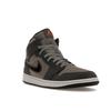 Мужские кроссовки Air Jordan 1 Mid SE Night Stadium серо-черные на плоской подошве оловянные FQ8338-017