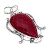 Ruby Natural Gemstone Handmade 925 Sterling Silver Pendant 3.07" Q5T98