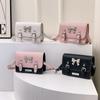 Cute Girl Bow Cambridge Bag Women 2025 New Spring and Summer Fashion Messenger Bag Commuter Shoulder Messenger Bag