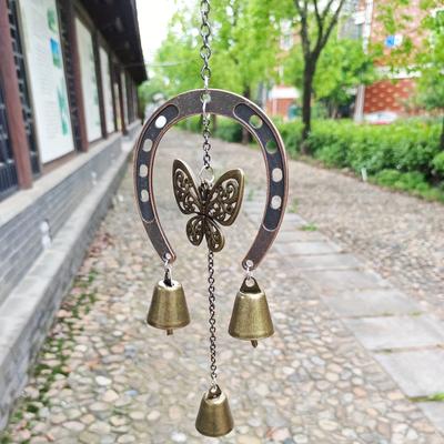 1 шт. Подвеска-колокольчик в форме подковы, кованое железо, подходит для украшения балкона и двора, для сада на открытом воздухе, декоративное ХоАудио,