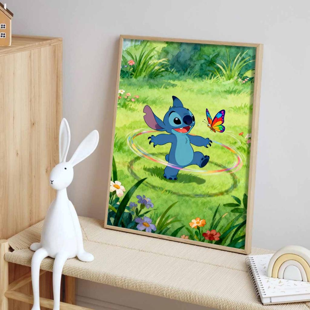 Disney Stitch and Butterfly diamond art painting kit 5D handmade diy diamond painting, home wall decoration