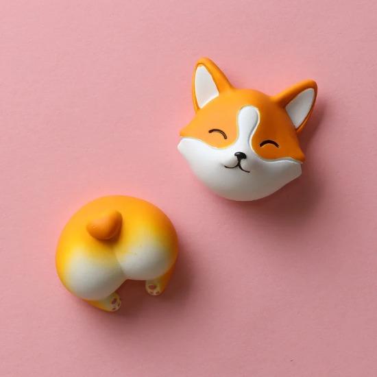 Наклейки на холодильник в виде головы и хвоста животного, милые магниты панды, магнитные наклейки, украшения для холодильника, самоклеящийся лист для DIY