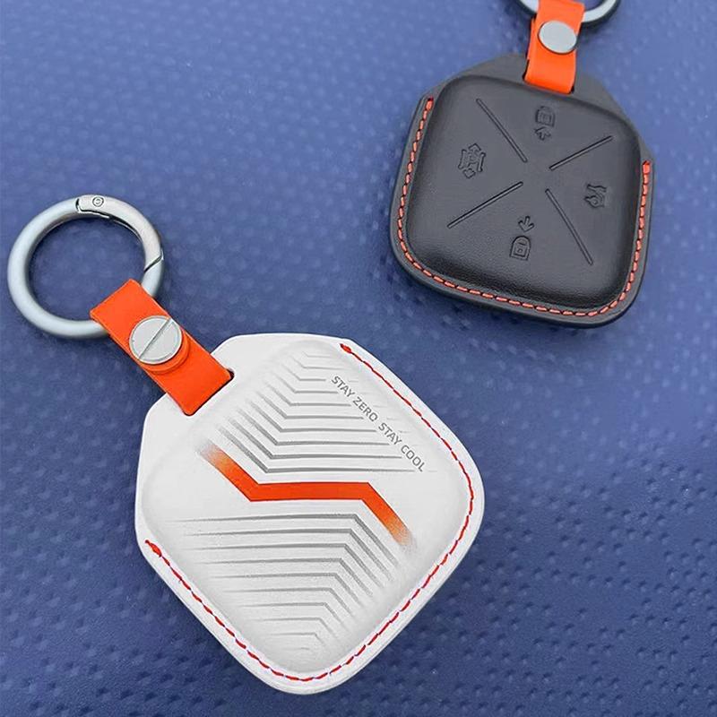 Для Zeekr 001/009/X Чехол для Bluetooth-ключа Кожаный защитный чехол для ключа Geek Декор интерьера Автоаксессуары Инструменты для модификации