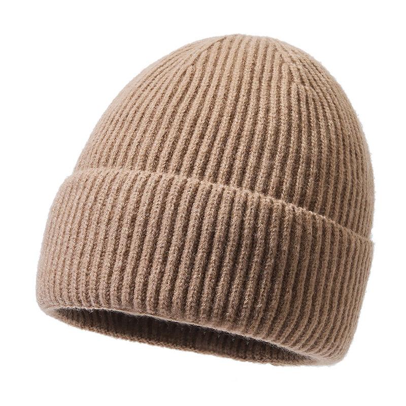 Однотонная шапка Осень Зима Женская Теплая Защита Ушей Вязаная шапка Мужская Шапка-чулок Лыжная Шапка-бини EMA