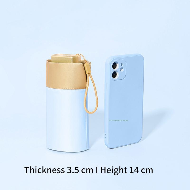 Mini Windproof UV Protection Umbrella, 6 Ribs, 5 Folding, Portable, Travel, Rain Women, Women, Pocket, Kids, UPF Gift, 14cm