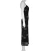 Y2K Retro Fashion Strap Printing Summer Maxi Dress Women Fairycore Grunge Chic Party Long Mesh Dresses Gothic Clothes
