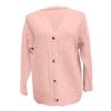 Women's Fashion Solid Color Long Sleeve V-Neck Knit Cardigan Button Sweater Jacket
