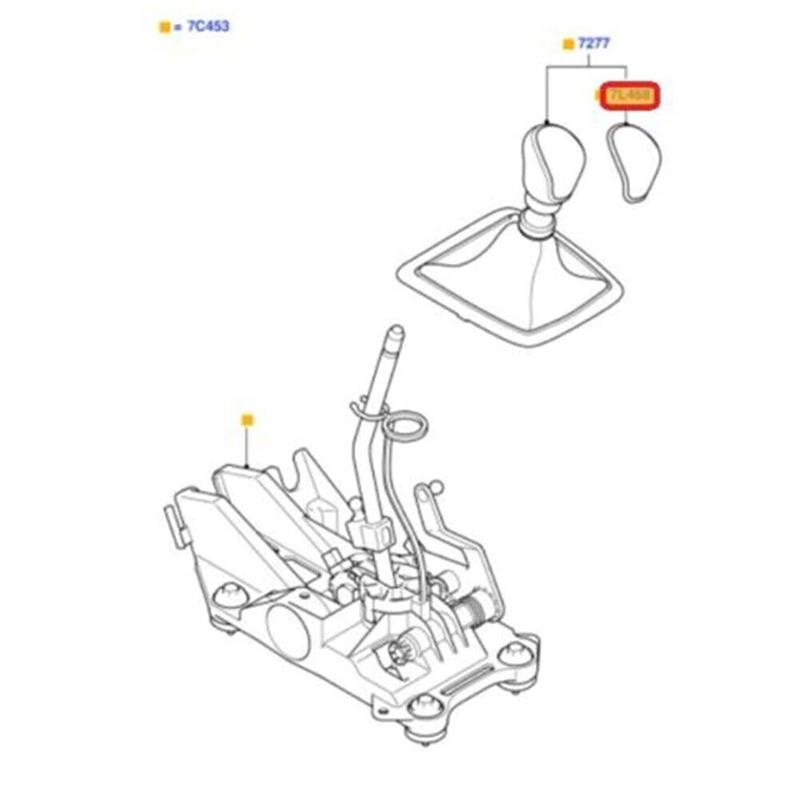 6-скоростная ручка переключения передач, крышка с красным узором для FORD Fiesta Focus ST Transit