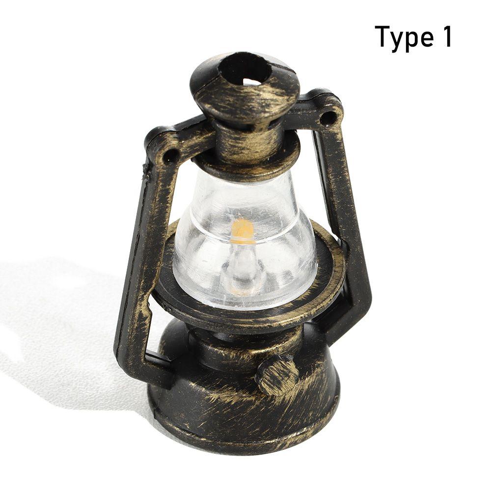 Микропейзаж Мини Керосиновый Фонарь Сцена Украшения Кукольный Дом Аксессуары Миниатюрная Масляная Лампа