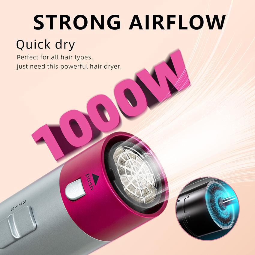 Расческа с горячим воздухом 5 в 1: Многофункциональный автоматический щипцы для завивки, выпрямитель и фен