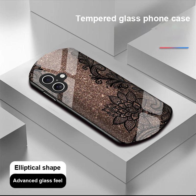 Красочный Цветочный Тотем Для Apple IPhone 16 11 13 15 14 Pro Max 12 Mini 7 8 Plus XR XS Чехол для телефона из закаленного стекла эллиптической формы