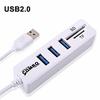 3 Ports USB 2.0 SD/TF Card Reader Hub Adapter Splitter Combo for Computer Laptop