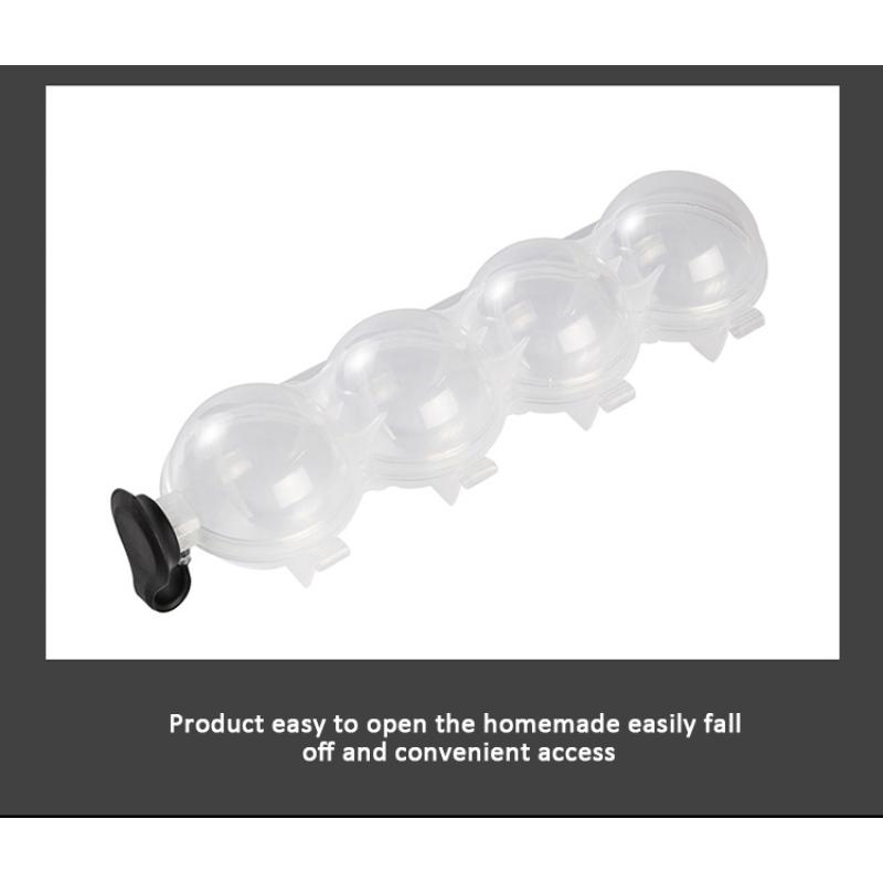 Практичная форма для изготовления кубиков льда для коктейлей, соков, барных аксессуаров, домашняя сфера «сделай сам», круглый шар, 4 полости, форма для шариков для мороженого, сетка