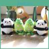 Plush Bamboo Panda Toy Keychain Stuffed Animal Backpack Decor For Girls Teens