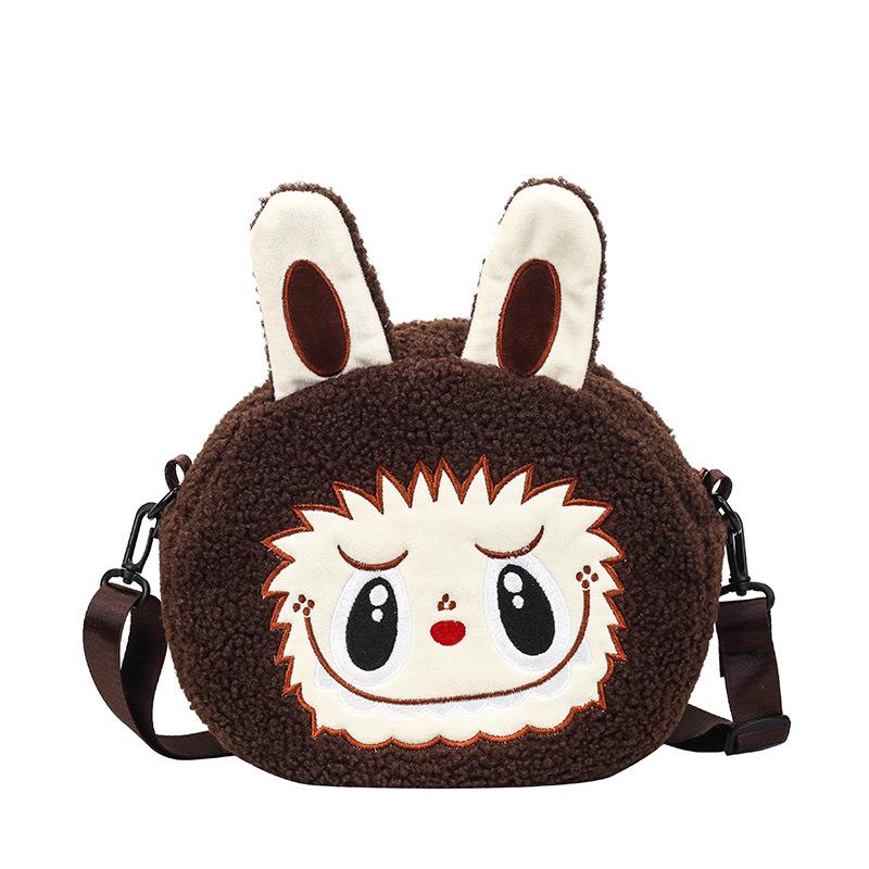 Children's Labubu Crossbody Bag, Cartoon Backpack, Matt Coin Purse, Girls' Bubble Plush Bag