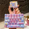 Cute Portable Decompression Toy 26 Key Sensory Push Button Toy Fashion Bag Pendant for Daily Time Killing