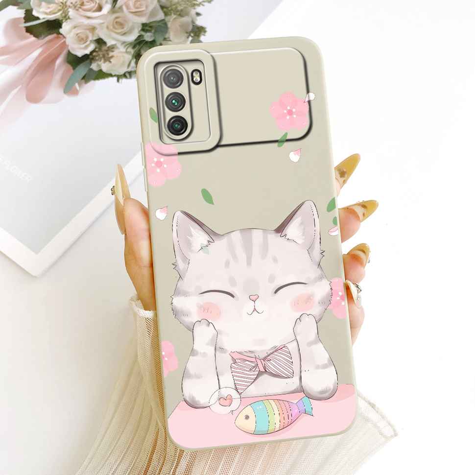 For Xiaomi Poco M3 Case PocoM3 Cute Rabbit Soft Silicone Back Cover For Xiaomi Poco M3 Case 6.53'' Phone Cover Bumper Fundas