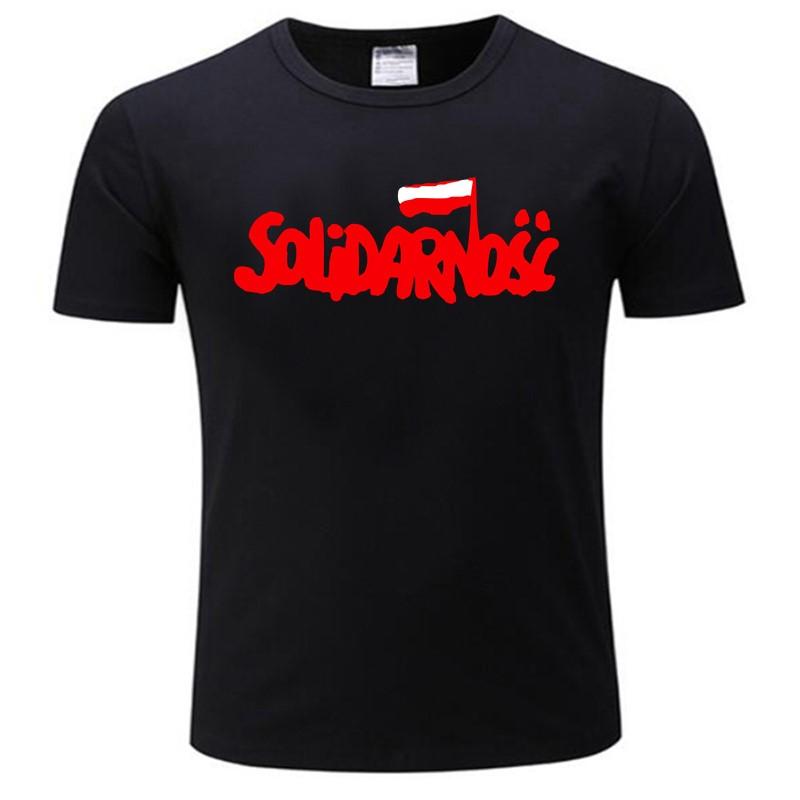 Solidarnosc Polish Solidarity Logo Men'S T-Shirt Black White S-5Xl Outdoor Wear Tee Shirt Summer T-shirt Man Top Tees Euro Size