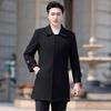Trolman Men's Black Wool Blend Overcoat