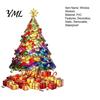 Festive Home Decor Stained Glass Style Christmas Tree Window Stickers, Removable PVC Static Cling Decals for Creative Holiday Gift Ideas Decor,