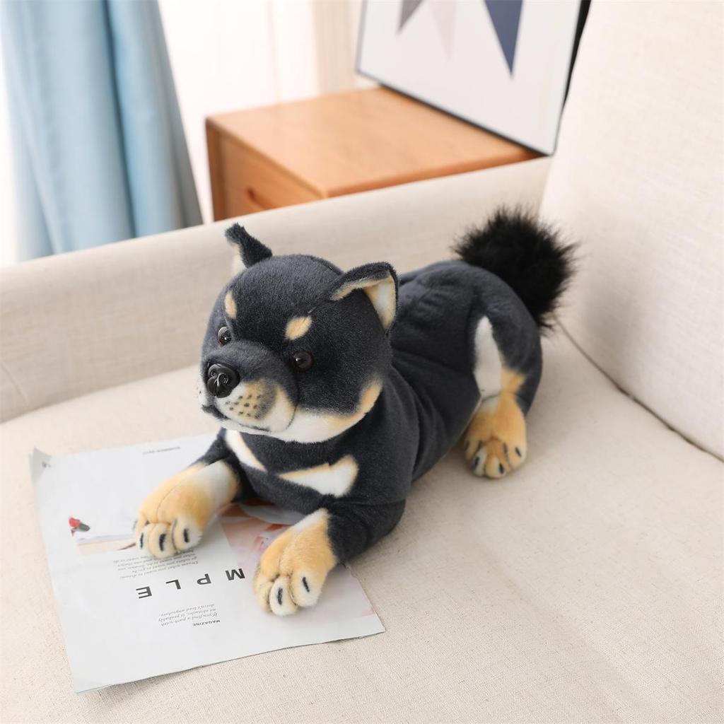Cute Simulated Shiba Inu Doll Half Kachai Doll Baby Cognition Plush Toy Dog Sleeping Small Throw Pillow Gift