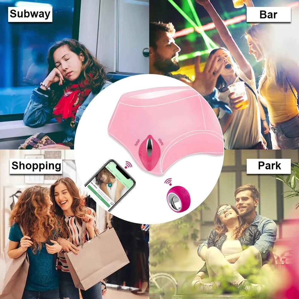 APP Bluetooth G Spot Dildo Вибратор Женский беспроводной пульт дистанционного управления Вибрационный стимулятор клитора Секс-игрушка для женских трусиков