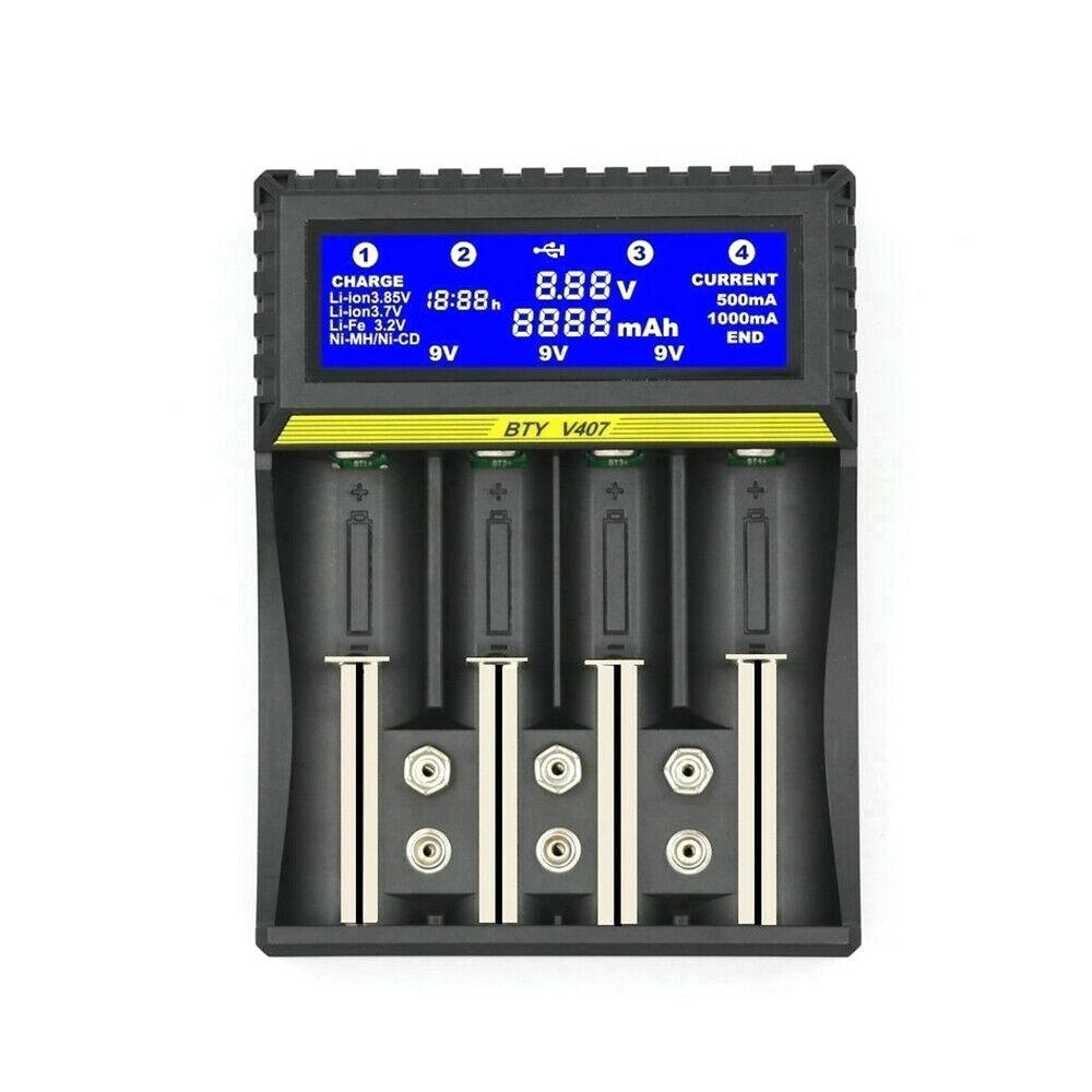 Универсальное смарт-зарядное устройство с ЖК-дисплеем для литий-ионного аккумулятора Ni-MH Ni-CD 9 В AA AAA 18650