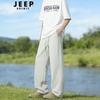 Мужские летние свободные прямые повседневные брюки JEEP SPIRIT из ледяного шелка