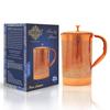 Full Embossed Design Copper Jug Pitcher with Brass Knob, Storage & Serving Water, Yoga Ayurveda Healing, Volume- 1500 ML