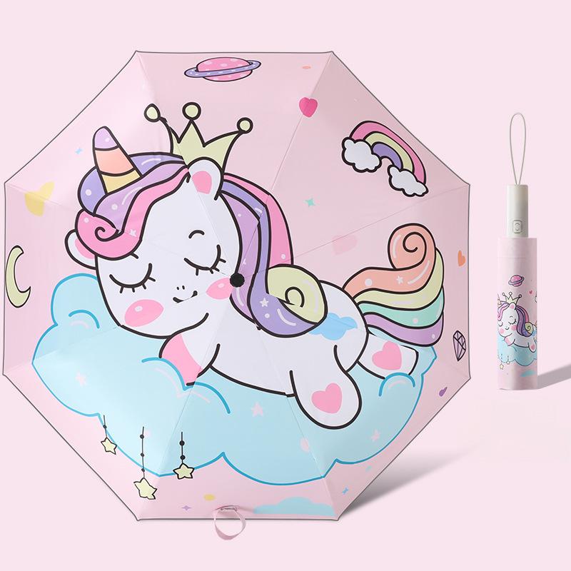 Детский автоматический противооткатный светоотражающий зонт для солнца и дождя