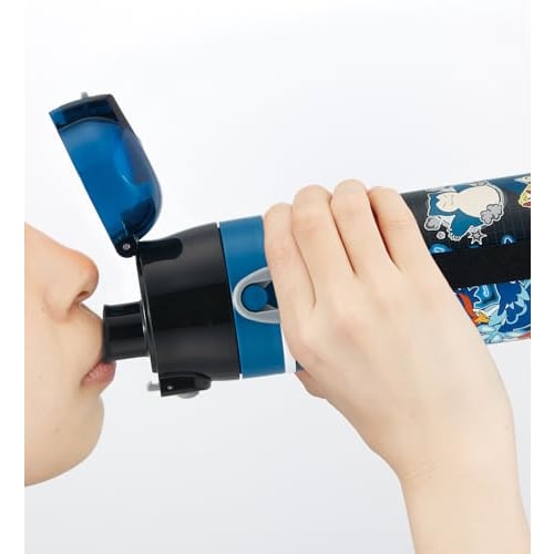 Skater Children's Water Bottle, Direct Drinking, 470ml, Pokemon Design, Size 25, Boys, Insulated, Stainless Steel, Lightweight, Sports Bottle, Kids' W