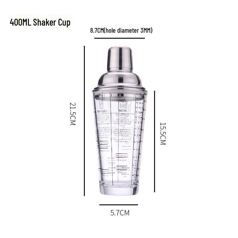 Three-Piece 304 Boston Cocktail Shaker Set for Beginners