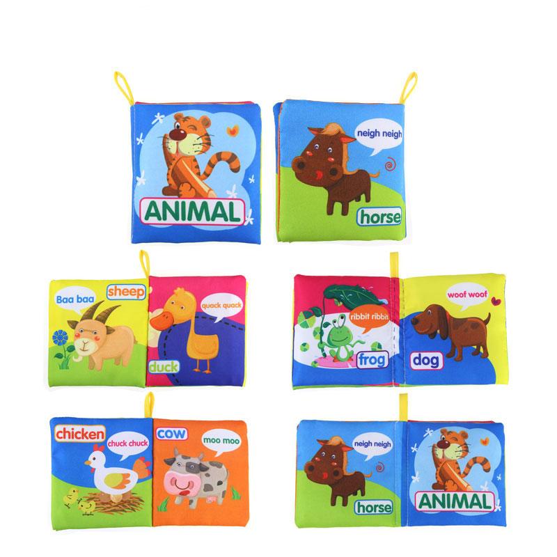 Cloth Books Soft Baby Books Rustle Sound Baby Quiet Books Infant Early Learning Educational Toys 0 -12 Months Rattle