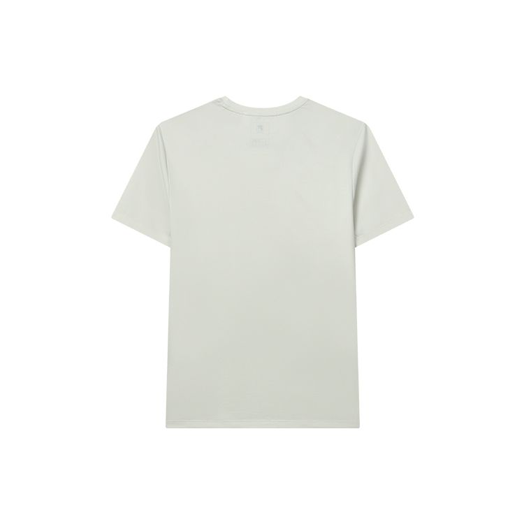 Fila Логотип Однотонный Приятный к коже Круглый вырез Повседневная Спортивная Вязаная Футболка с коротким рукавом Мужские футболки Молочно-белый F11M212105FIV